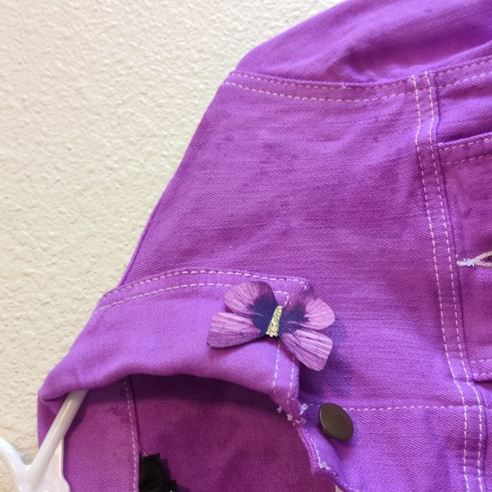 Twiggy Of London Vibrant Purple Women's Denim Jacket Size XS - Picture 6 of 8